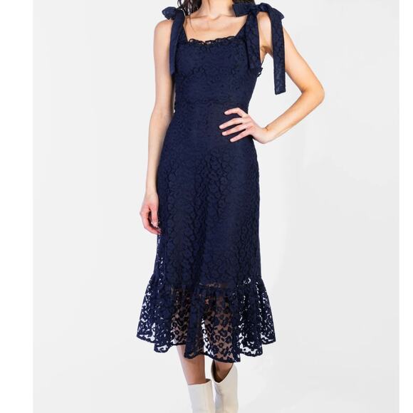 Koch Meredith Cowgirl Dress Navy NEW Unconventional Victoria Lace Dainty Western - Picture 1 of 10